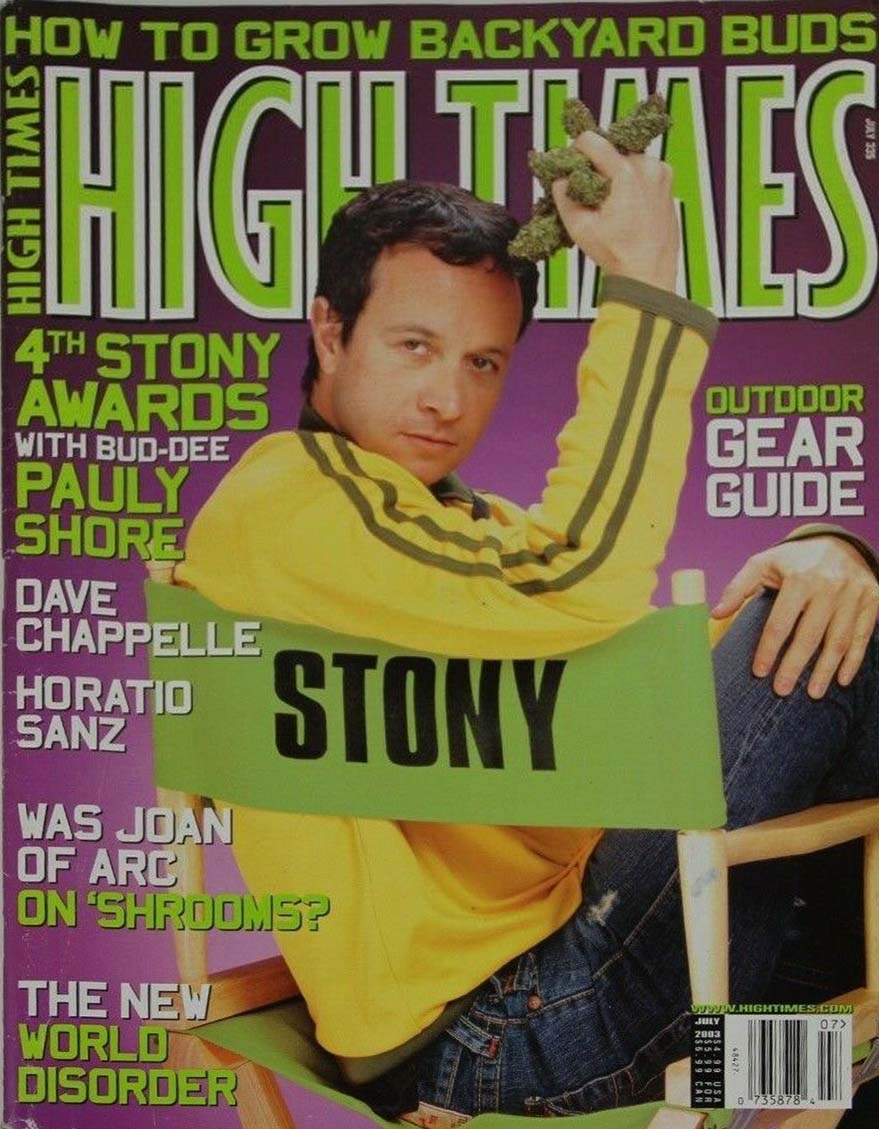 High Times July 2003 magazine back issue High Times magizine back copy 