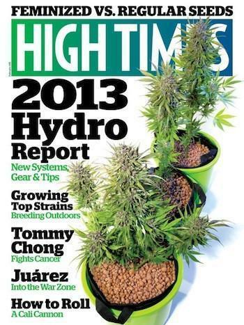 High Times February 2013 magazine back issue High Times magizine back copy 