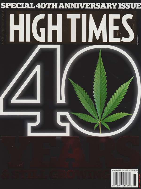 High Times November 2014 magazine back issue High Times magizine back copy 