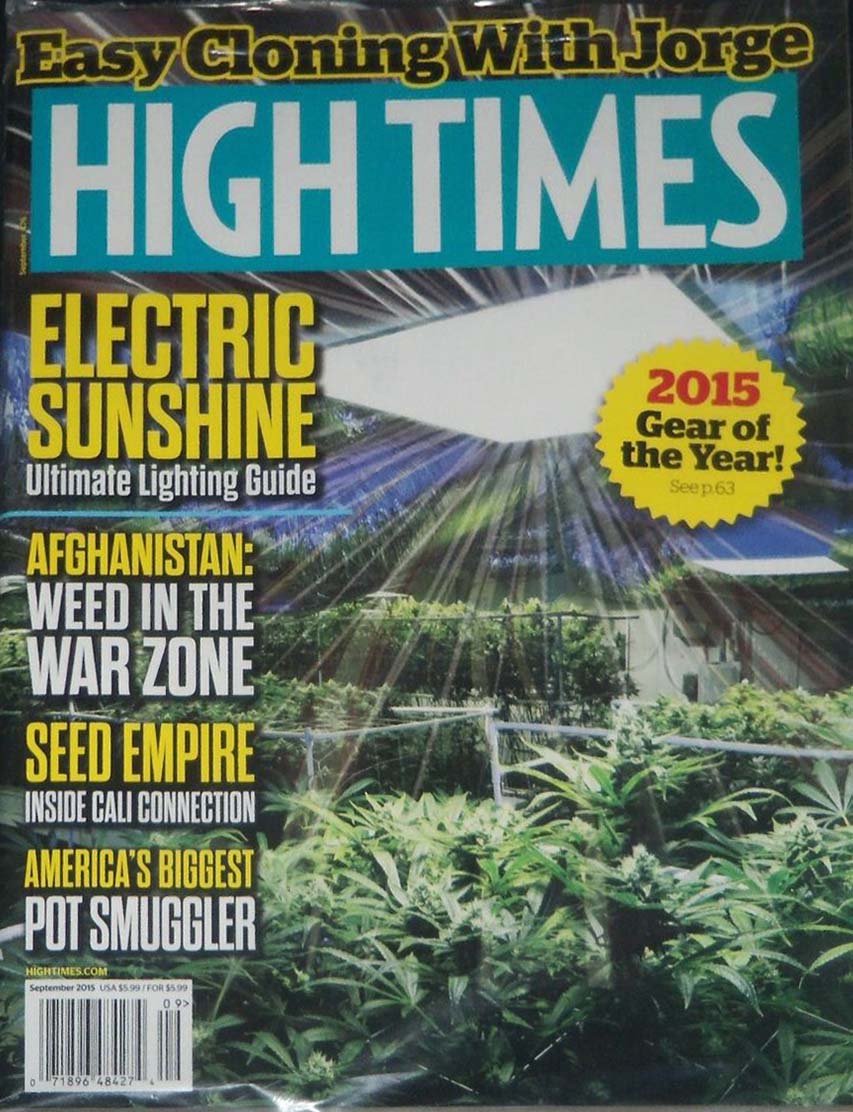High Times September 2015 magazine back issue High Times magizine back copy 