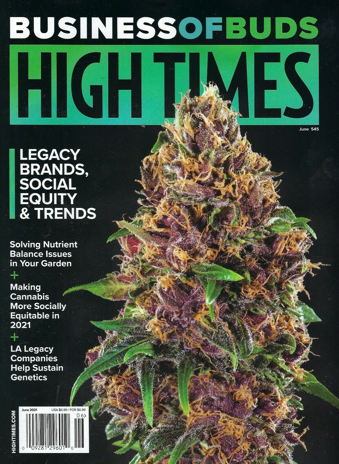 High Times June 2021 magazine back issue High Times magizine back copy 