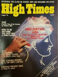 High Times August 1979 magazine back issue cover image