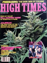 High Times October 1981 magazine back issue cover image