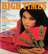 Raye Hollitt magazine cover appearance High Times November 1981