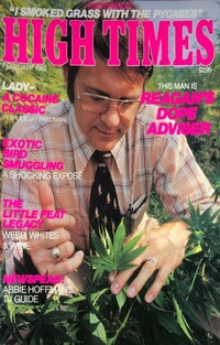 High Times February 1982 magazine back issue cover image