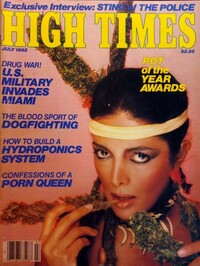 High Times July 1982 magazine back issue cover image