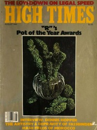 High Times August 1983 magazine back issue cover image