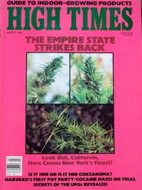 High Times March 1984 magazine back issue cover image