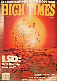 High Times August 1984 magazine back issue cover image