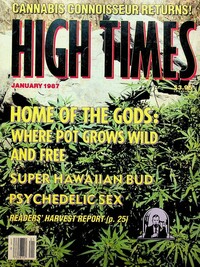 High Times January 1987 magazine back issue cover image