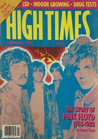 High Times February 1988 magazine back issue cover image