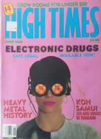 High Times June 1988 magazine back issue cover image