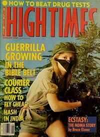 High Times August 1988 magazine back issue cover image