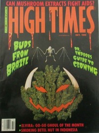 High Times October 1988 magazine back issue cover image