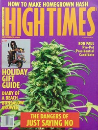 High Times November 1988 magazine back issue cover image