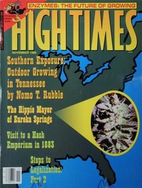 High Times November 1989 magazine back issue cover image