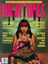 High Times January 1990 magazine back issue cover image