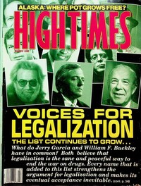 High Times March 1990 magazine back issue cover image