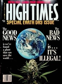 High Times April 1990 magazine back issue cover image