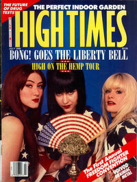 High Times July 1990 magazine back issue cover image