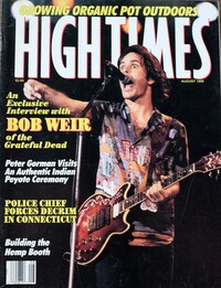 High Times August 1990 magazine back issue cover image