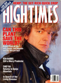 High Times April 1991 magazine back issue cover image
