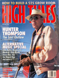 High Times August 1991 magazine back issue cover image