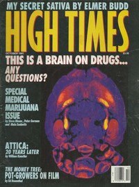 High Times October 1991 magazine back issue cover image