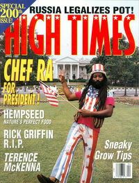 High Times April 1992 magazine back issue cover image