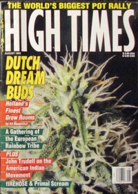 High Times August 1992 magazine back issue cover image