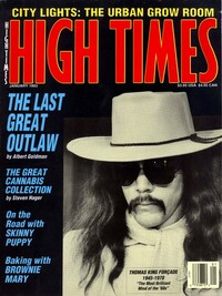 High Times January 1993 magazine back issue cover image
