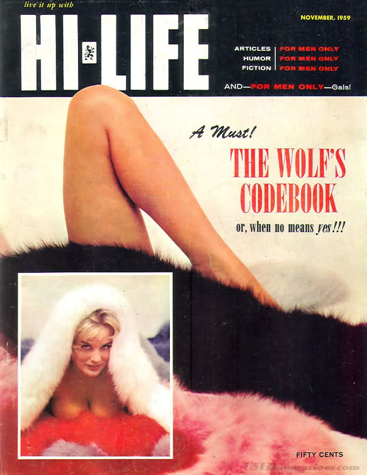 Hi-Life November 1959 magazine back issue Hi-Life magizine back copy 