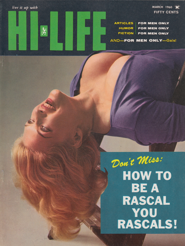 Hi-Life March 1960 magazine back issue Hi-Life magizine back copy the tender touch impressions of a barmaid senora zorra buddies in hell the king of queens dogfightin