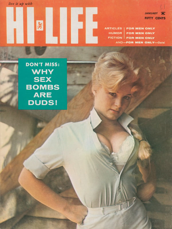 Hi-Life January 1961 magazine back issue Hi-Life magizine back copy why sex bombs are duds blonde nude hi life back issue rumpus rum mia toung wives tales finding keepe