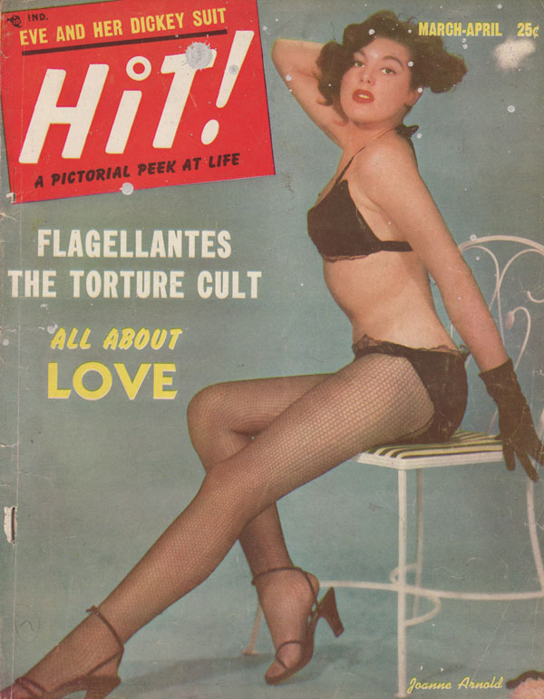 Hit March/April 1952 magazine back issue Hit magizine back copy Joanne Arnold too much gal for hollywood madeline at the beach platinum blondshell showgirl annemorr