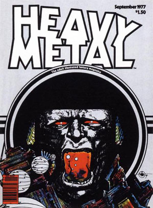 Heavy Metal September 1977 magazine back issue Heavy Metal magizine back copy HeavyMetalMagazine BackIssue September 1977 Front Cover Scanned Image