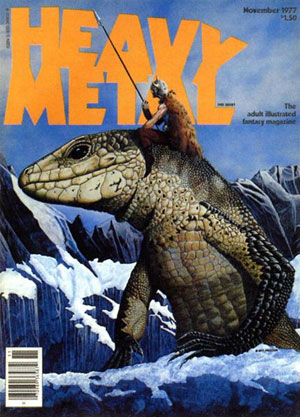 Heavy Metal November 1977 magazine back issue Heavy Metal magizine back copy Heavy Metal Magazine Back Issue November 1977 Front Cover Photo