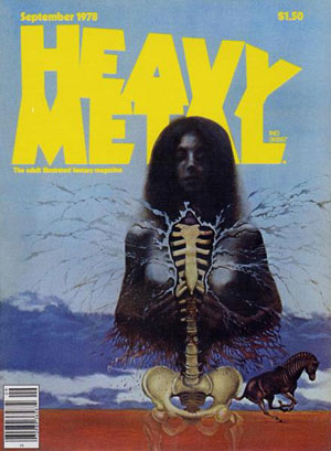 Heavy Metal September 1978 magazine back issue Heavy Metal magizine back copy Back Issued Archived Illustrated Fantasy Magazines for Adults Who Don't Like Mainstream Media Heavy