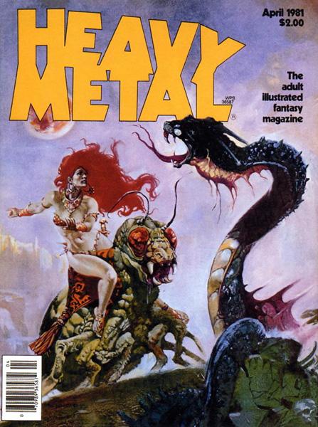 Heavy Metal April 1981 magazine back issue Heavy Metal magizine back copy Vintage Back Issue Magazine Illustarted Adult Fantasgy Mag HeavyMetal BackIssue