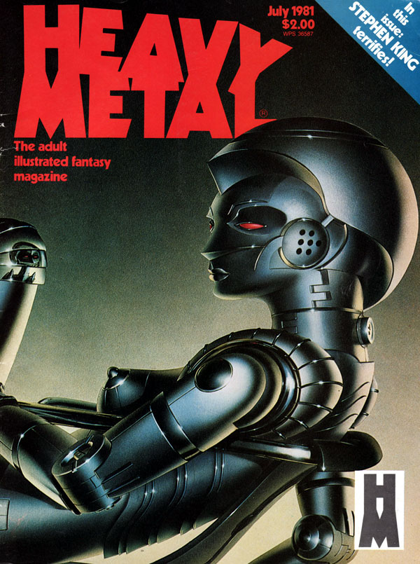 Heavy Metal July 1981 magazine back issue Heavy Metal magizine back copy Archival Database Heavy Metal Magazine Fans listings of all adult illustarted fanatsy mags by hmetal