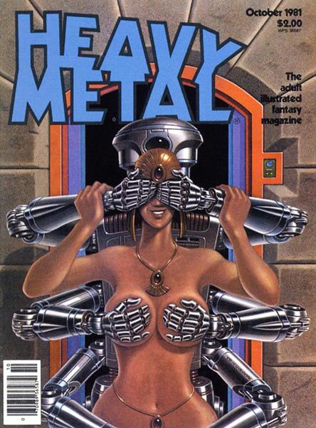 Heavy Metal October 1981 magazine back issue Heavy Metal magizine back copy Archived Database of Vintage HeavyMetal Back Issued magazines for adults