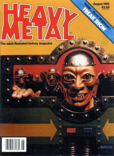 Heavy Metal August 1982 magazine back issue Heavy Metal magizine back copy Metal Heavy Magazine Back Issued Vintage Collectors Copies