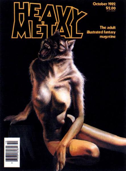 Heavy Metal October 1982 magazine back issue Heavy Metal magizine back copy MetalHeavy Magazines BackIssues 1982 Volume 6 for serious adult comic collectors