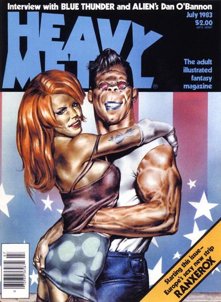 Heavy Metal July 1983 magazine back issue Heavy Metal magizine back copy Fantasy Femmes with illustrations by Ellen Kushner artiste for heavymetals comic book mags for adult