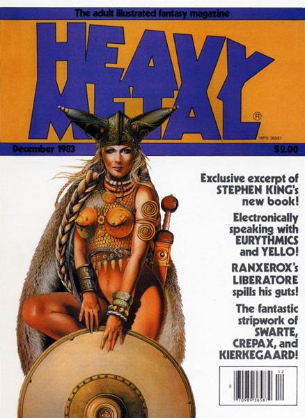 Heavy Metal December 1983 magazine back issue Heavy Metal magizine back copy Hevvy metal magazine back issues volume 7 1983