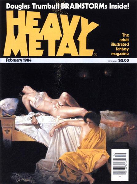Heavy Metal February 1984 magazine back issue Heavy Metal magizine back copy AdultIllustratedFantasy Magazine Heavy Metal with high quality adult oriented comicbook content