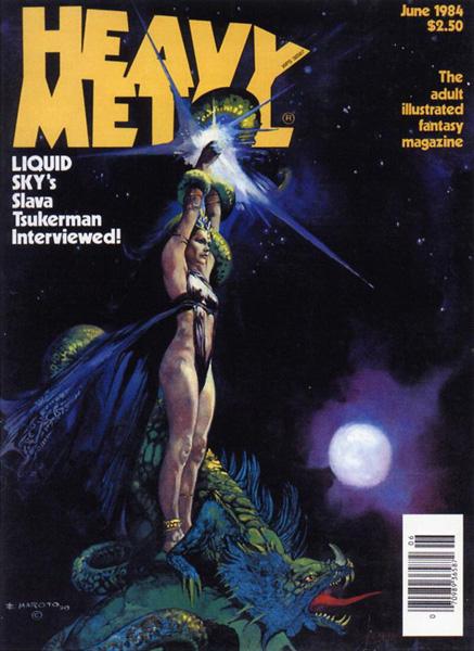 Heavy Metal June 1984 magazine back issue Heavy Metal magizine back copy Archive Back Issues vintage gallery of Heavy Metal back dated magazines June 1984 issue