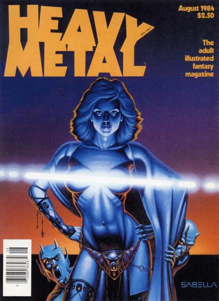 Heavy Metal August 1984 magazine back issue Heavy Metal magizine back copy The Great Passage by Jeronaton illustrator in heavy metal magazine backissue