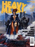 Heavy Metal September 1984 magazine back issue Heavy Metal magizine back copy Luis Royo artiste did art work for both cover and back cover in this 1984 issue of Heavy Metal