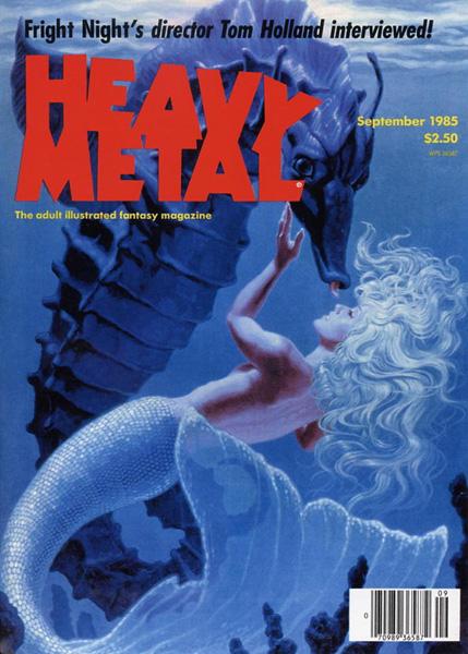 Heavy Metal September 1985 magazine back issue Heavy Metal magizine back copy Trivial metal trivia contest in heavy metal magazine vintage archive back issue 1985